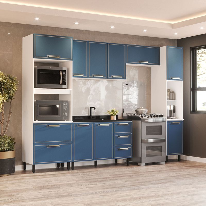 Cozinha Modulada 5 Peças Amara sem Pia Politorno Móveis