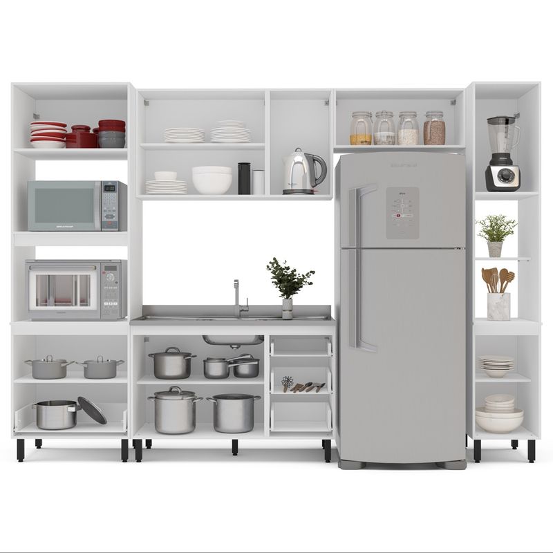 Cozinha Modulada 5 Peças Amara sem Pia Politorno Móveis