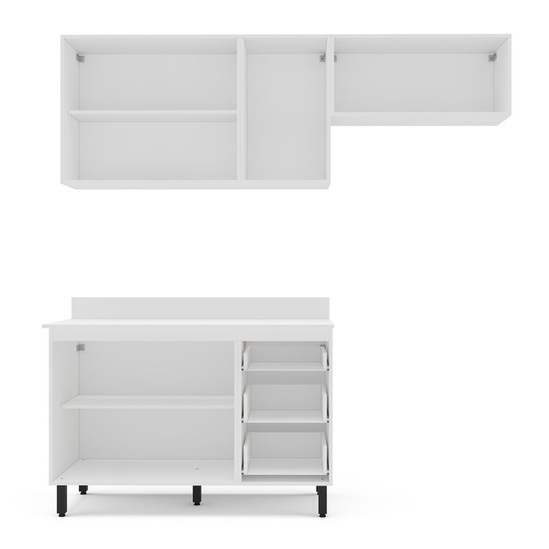 Cozinha Modulada 3 Peças com Tampo Amara Politorno Móveis