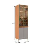 Cristaleira com LED e Vidro 4 Portas Florença Móveis Sul