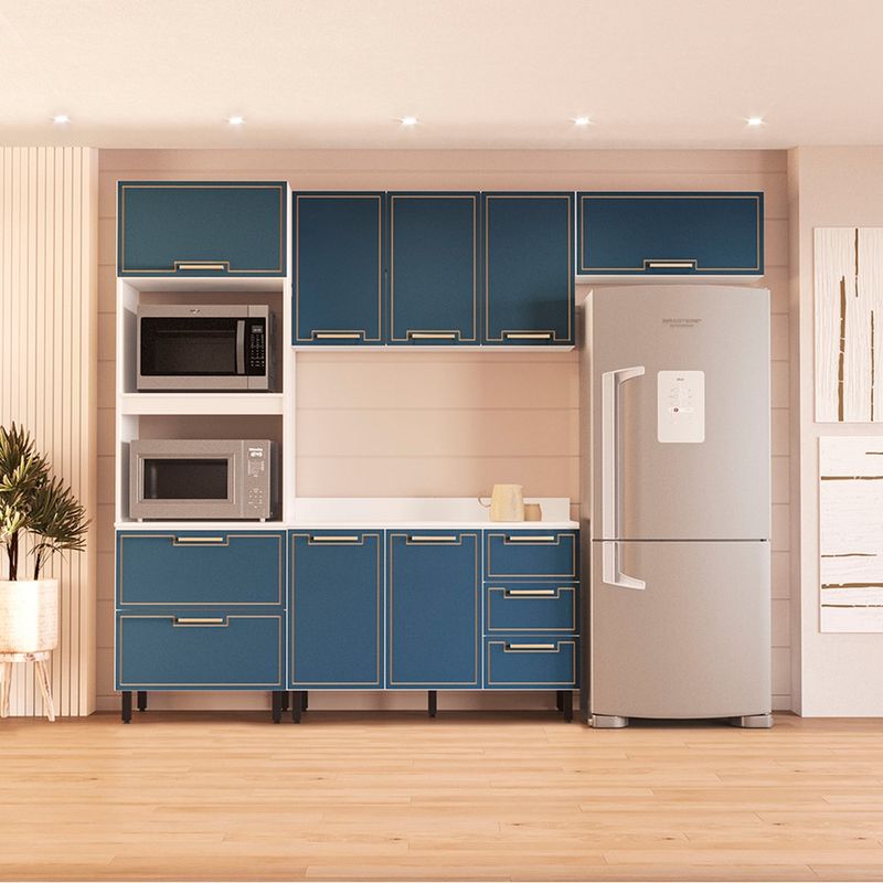 Cozinha Modulada 4 Peças com Tampo Amara Politorno Móveis