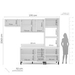 Cozinha Modulada 4 Peças com Tampo Amara Politorno Móveis