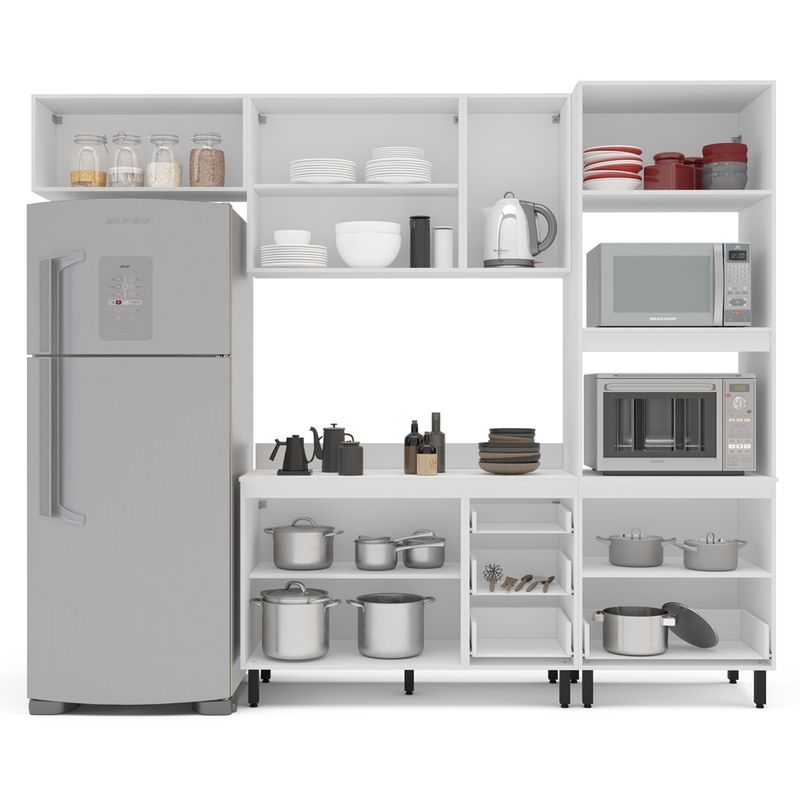 Cozinha Modulada 4 Peças com Tampo Amara Politorno Móveis