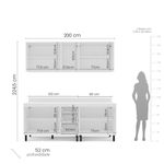 Cozinha Modulada 4 Peças com Tampos Amara Politorno Móveis