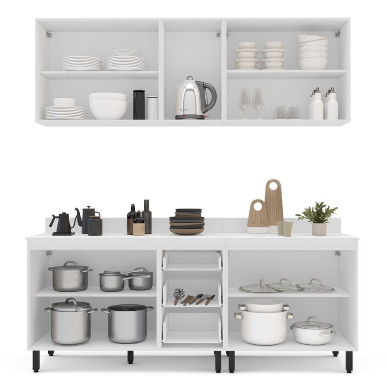 Cozinha Modulada 4 Peças com Tampos Amara Politorno Móveis
