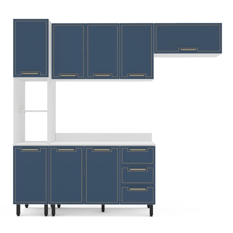 Cozinha Modulada 4 Peças com Tampo Amara Politorno Móveis