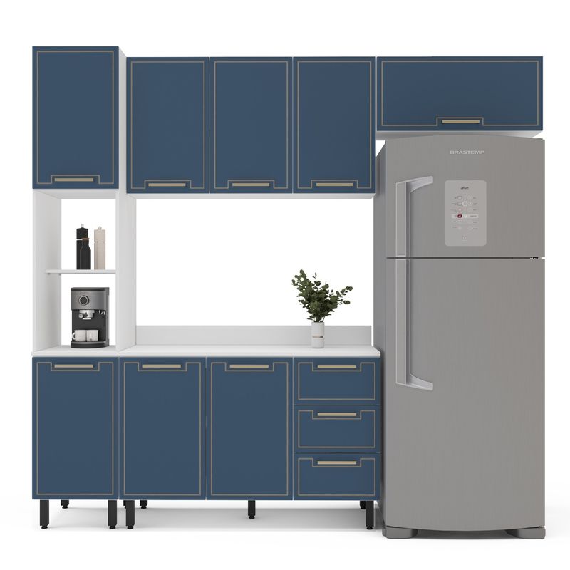 Cozinha Modulada 4 Peças com Tampo Amara Politorno Móveis