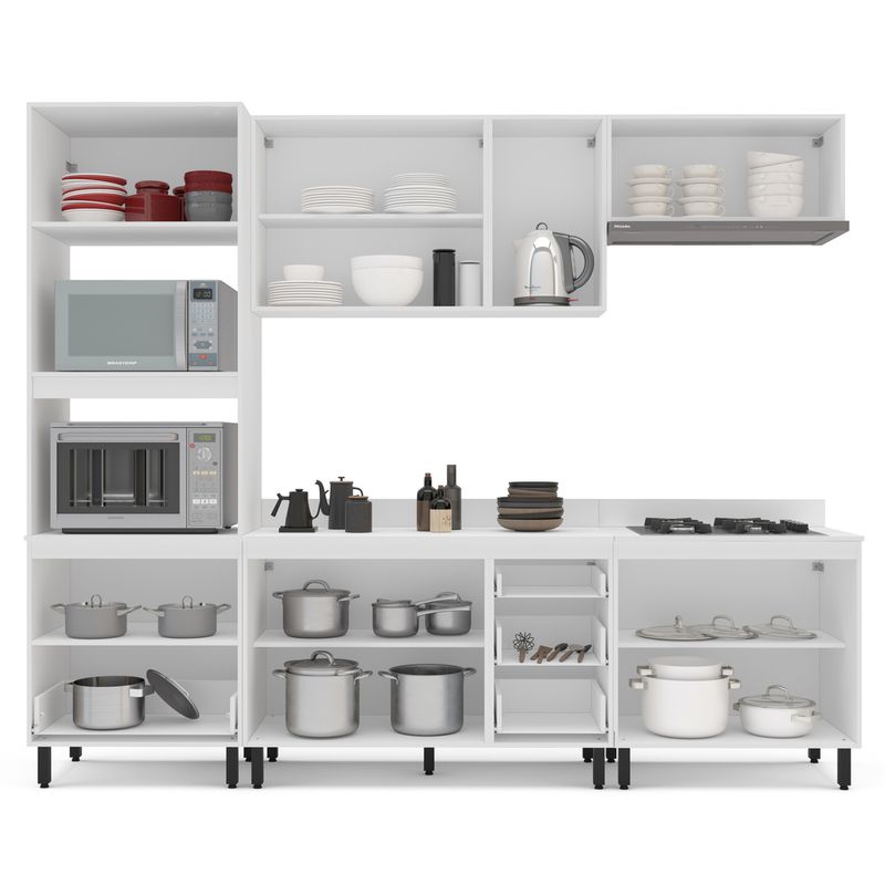 Cozinha Modulada 5 Peças com Tampo Amara Politorno Móveis