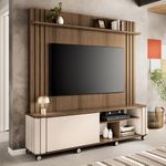 Estante Home Ripada para TV até 70 Polegadas 1 Porta com Rodízios Trinus HB Móveis