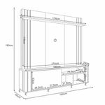 Estante Home Ripada para TV até 70 Polegadas 1 Porta com Rodízios Trinus HB Móveis