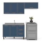 Cozinha Modulada 3 Peças sem Pia Amara Politorno Móveis