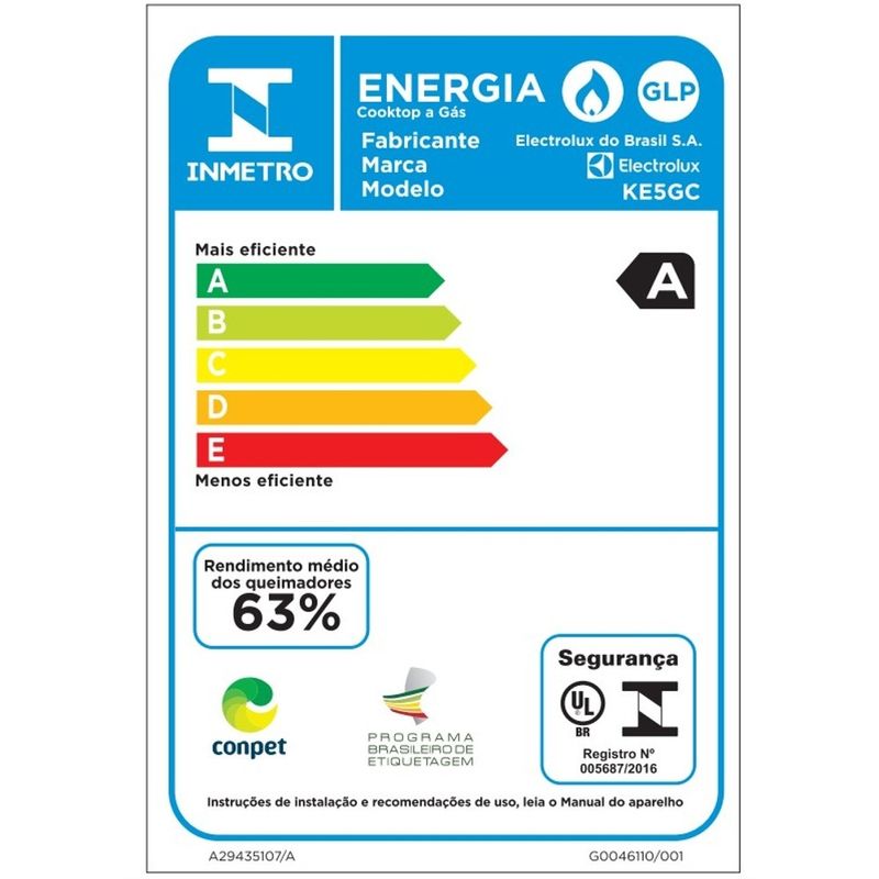 Cooktop 5 Bocas Electrolux KE5GC Mesa de Vidro