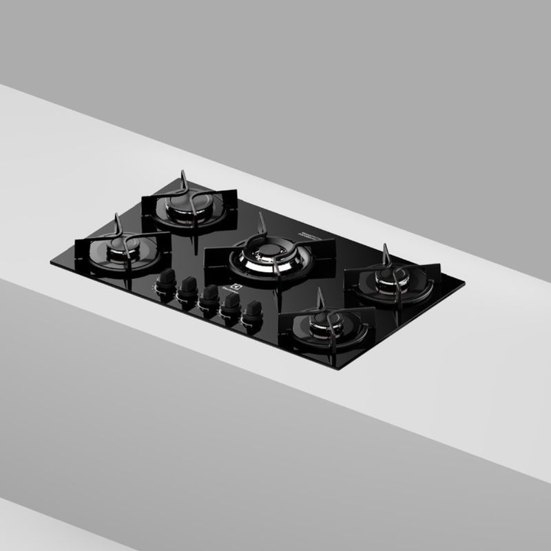 Cooktop 5 Bocas Electrolux KE5GC Mesa de Vidro
