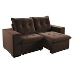 Sofá Retrátil Reclinável 3 Lugares 200cm Veludo Xangai Viero