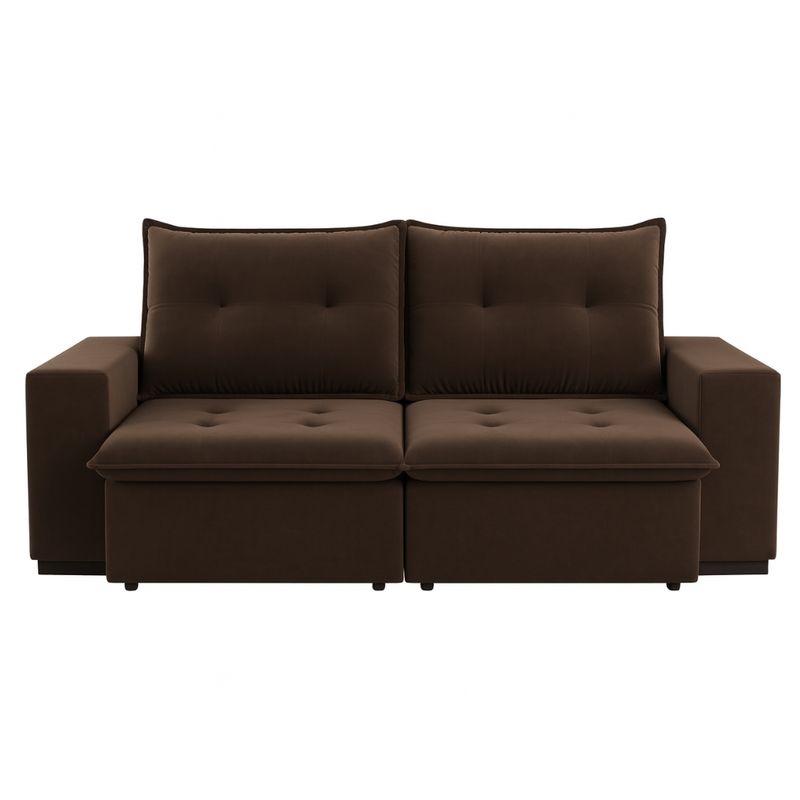 Sofá Retrátil Reclinável 3 Lugares 200cm Veludo Xangai Viero