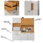 Cozinha Compacta 6 Portas 2 Gavetas com Tampo Selena Aramóveis