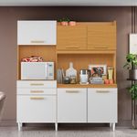 Cozinha Compacta 6 Portas 2 Gavetas com Tampo Selena Aramóveis