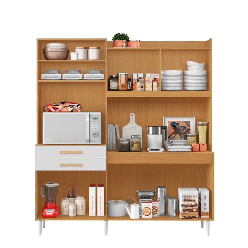 Cozinha Compacta 6 Portas 2 Gavetas com Tampo Selena Aramóveis