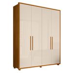 Guarda Roupa Casal 4 Portas com Pés Em MDF Greco Madetec