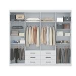 Guarda Roupa Casal com Espelho 8 Portas 6 Gavetas Master Santos Andirá