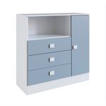 Cômoda Infantil 3 Gavetas 1 Porta Sofia Percasa