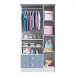 Guarda Roupa Infantil 3 Portas 2 Gavetas Tedy Percasa