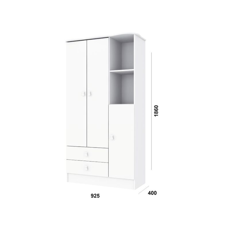 Quarto de Bebê Completo Berço Cômoda e Guarda Roupa Tedy Percasa