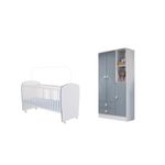 Quarto de Bebê Berço e Guarda Roupa 3 Portas Tedy Percasa