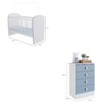 Quarto de Bebê Berço e Cômoda 4 Gavetas Tedy Percasa