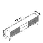 Rack Ripado para TV até 85 Polegadas 4 Gavetas com Pés de Madeira Maciça em MDF Magnífico Gelius