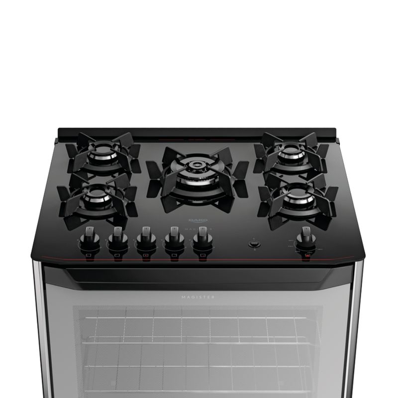 Fogão 5 Bocas Dako Magister Style com Frente de Vidro Espelhado