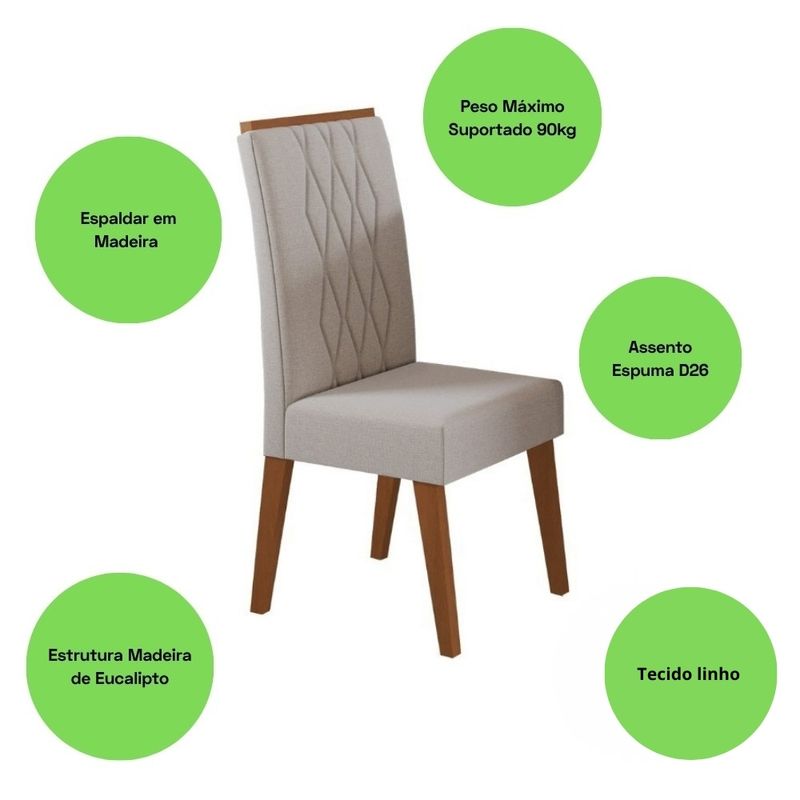 Conjunto 2 Cadeiras Cristal Viero