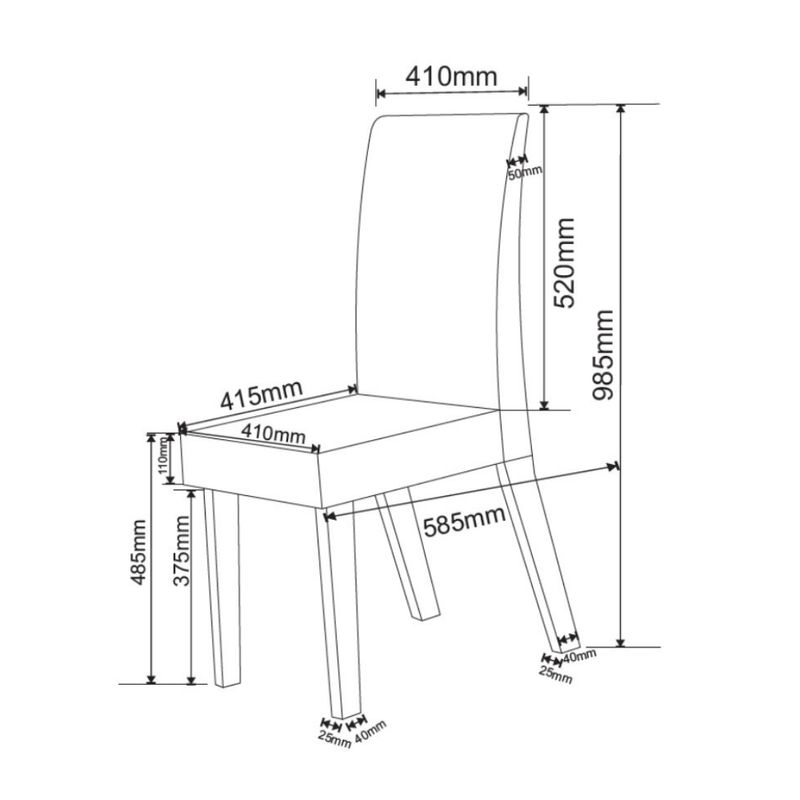 Conjunto 2 Cadeiras Venus Viero