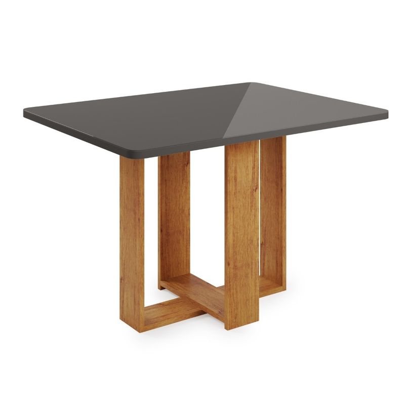 Mesa de Jantar 120cm com Tampo de Vidro Berlim Viero