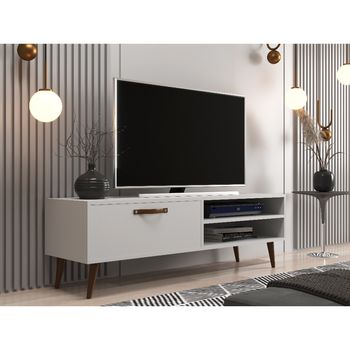 Rack para TV até 55 Polegadas 1 Porta com Pés Miami J Carvalho