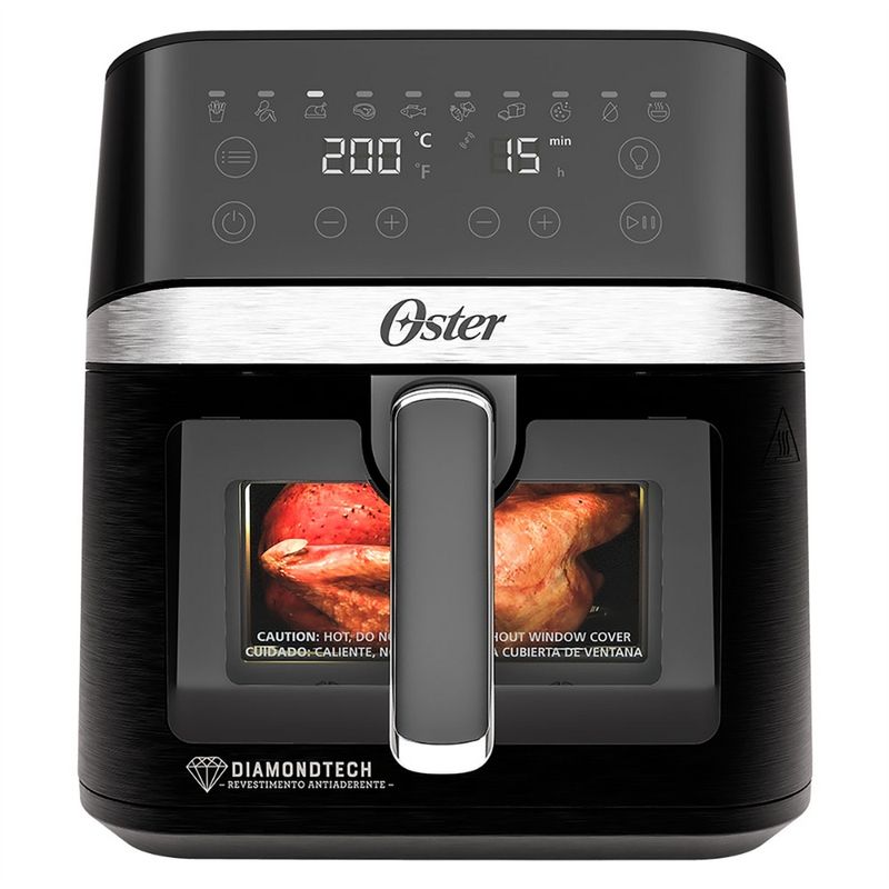 Fritadeira Digital Air Fryer Oster 6L com Visor Transparente DiamondTech