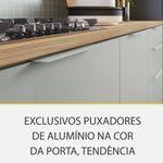 Cozinha Modulada 7 Peças Ripado com Tampo MDF Marquesa Nesher
