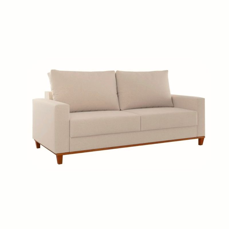 Conjunto Sofá Living Linho 180cm Vicente com 1 Poltrona Viena Viero