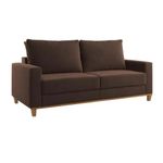 Conjunto Sofá Living Veludo 180cm Vicente com 1 Poltrona Viena Viero