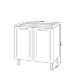 Balcão para Cooktop 2 Portas Liz Telasul