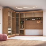 Quarto Modulado Casal 9 Portas 1 Gaveta Infinity Móveis Castro