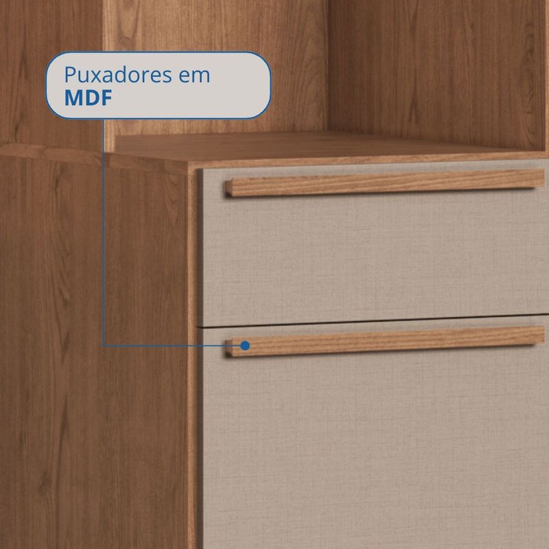 Quarto Modulado Casal 9 Portas 1 Gaveta Infinity Móveis Castro
