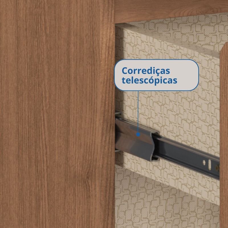 Quarto Modulado Casal 9 Portas 1 Gaveta Infinity Móveis Castro