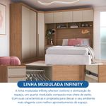 Quarto Modulado Casal 9 Portas 1 Gaveta Infinity Móveis Castro
