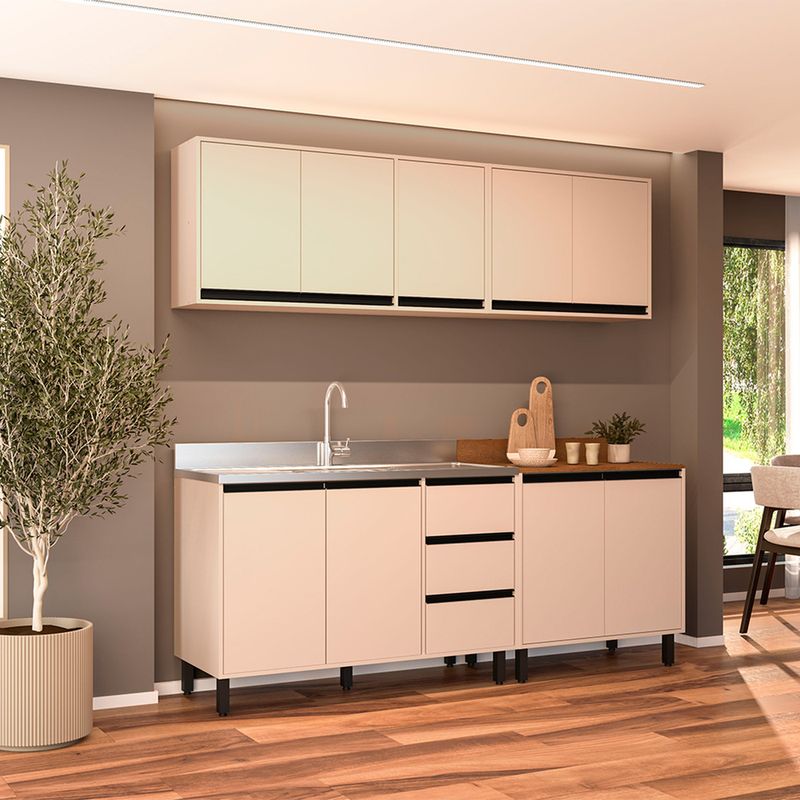 Cozinha Modulada 4 Peças sem Pia Koya Politorno