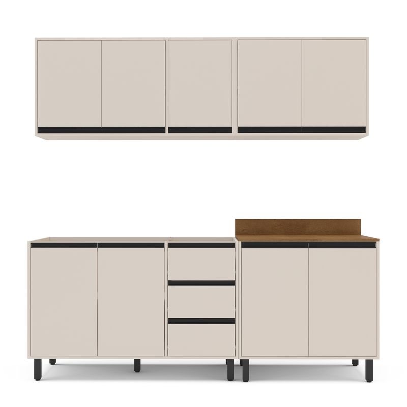 Cozinha Modulada 4 Peças sem Pia Koya Politorno