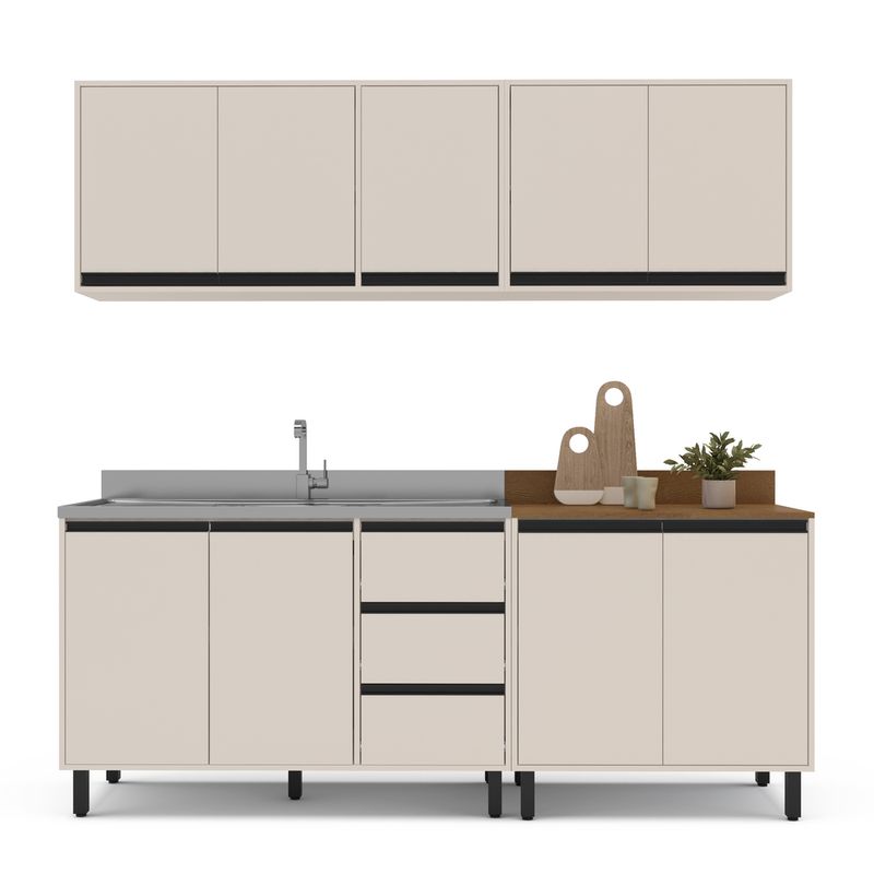 Cozinha Modulada 4 Peças sem Pia Koya Politorno