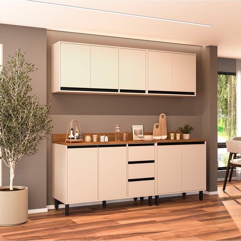 Cozinha Modulada 4 Peças com Tampos Koya Politorno