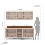 Cozinha Modulada 4 Peças com Tampos Koya Politorno