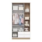 Guarda Roupa Infantil 3 Portas 2 Gavetas com Nichos Magia Henn